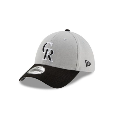 Grey Colorado Rockies Hat - New Era MLB Team Classic 39THIRTY Stretch Fit Caps USA6381925